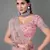 Pink embroidered net Semi Stitched bridal lehenga