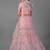 Pink embroidered net Semi Stitched Bridal Lehenga