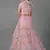 Pink embroidered net Semi Stitched bridal lehenga