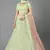 Light-green embroidered net Semi Stitched bridal lehenga