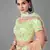 Light-green embroidered net Semi Stitched bridal lehenga