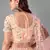 Peach embroidered net Semi Stitched bridal lehenga