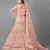 Peach embroidered net Semi Stitched bridal lehenga