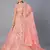 Peach embroidered art silk Semi Stitched bridal lehenga