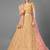 Yellow embroidered art silk Semi Stitched bridal lehenga