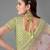 Light-green embroidered art silk Semi Stitched bridal lehenga