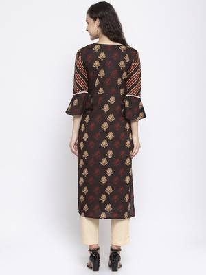Coffee printed cotton kurtas-and-kurtis 2