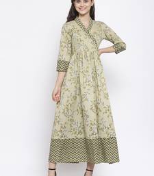 Light-green printed cotton kurtas-and-kurtis