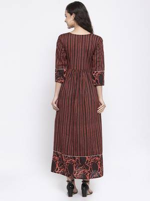 Coffee printed cotton kurtas-and-kurtis 2