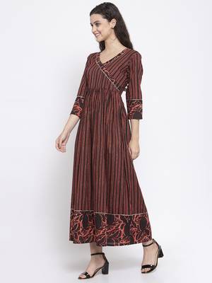 Coffee printed cotton kurtas-and-kurtis 4
