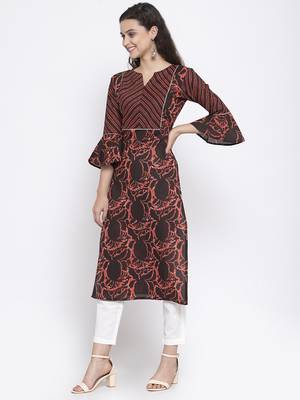 Coffee printed cotton kurtas-and-kurtis 4