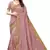 Pink embroidered silk saree with blouse