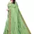 Light green embroidered silk saree with blouse