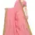 Light pink embroidered silk saree with blouse