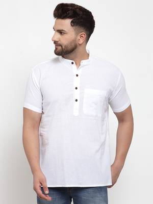 White woven cotton men-kurtas 1