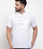 White woven cotton men-kurtas