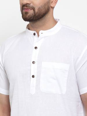 White woven cotton men-kurtas 4