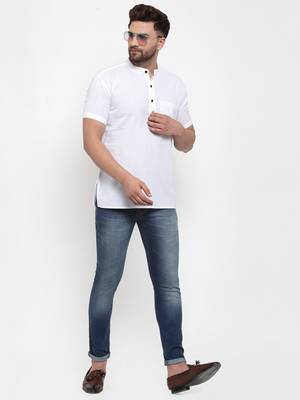 White woven cotton men-kurtas 5