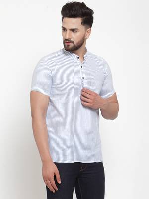 White woven cotton men-kurtas 3