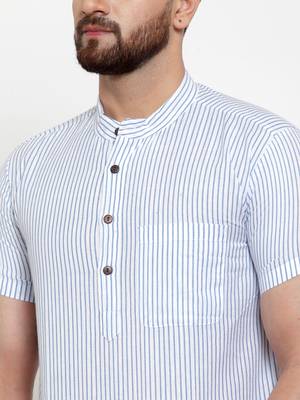 White woven cotton men-kurtas 4