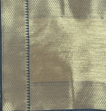 grey woven silk saree with blouse 4