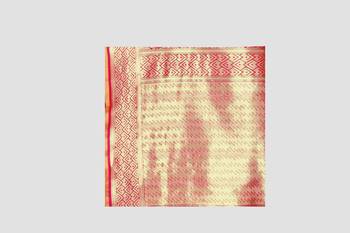 pink woven  silk saree with blouse 5