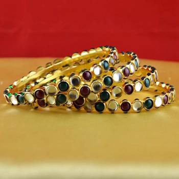 gold platted bangles size-2.4,2.6 1
