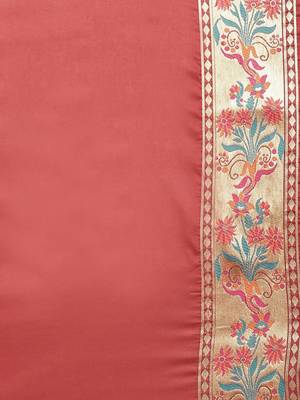 maroon woven silk saree with blouse 5