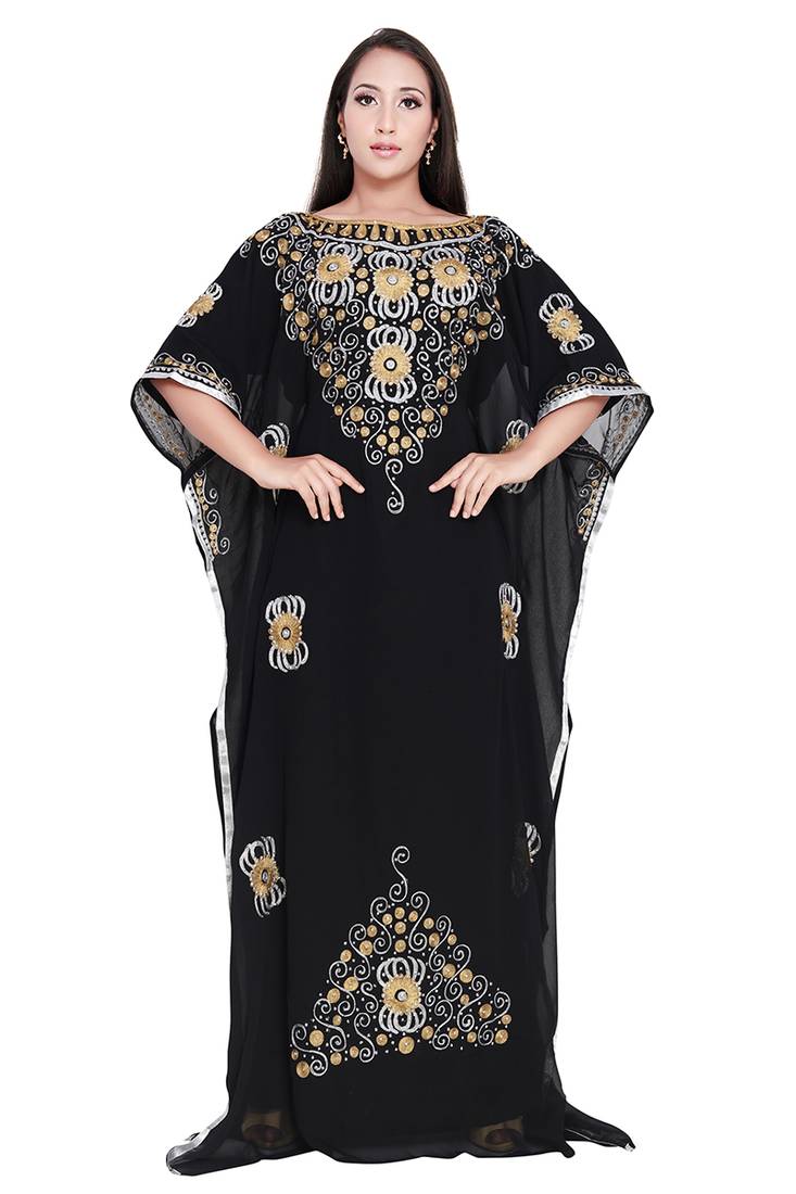 Sale New Dubai Moroccan Kaftan Georgette African Attire Bridesmaid Abaya Long Maxi Dresses
