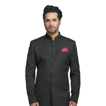 Black plain polyester indo-western-dresses 5
