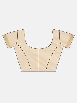 beige woven chanderi saree with blouse 5