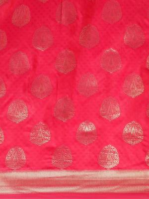 pink woven  silk saree with blouse 3