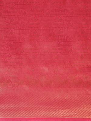 pink woven kanchipuram silk saree with blouse 3
