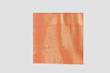 orange woven art silk saree with blouse 5