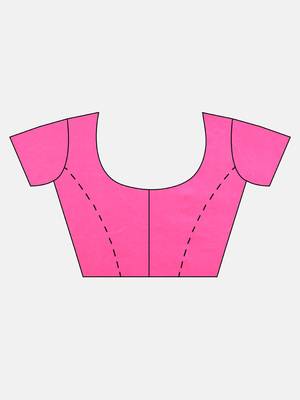 pink woven kanchipuram silk saree with blouse 5