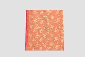 peach woven art silk saree with blouse 5