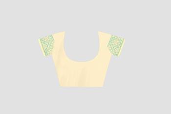 white woven kanchipuram silk saree with blouse 4