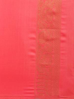 red woven silk saree with blouse 3