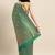 green woven  silk saree with blouse