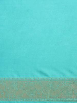 green woven silk saree with blouse 5