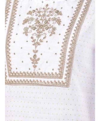 White Embroidered Straight Kurta 6