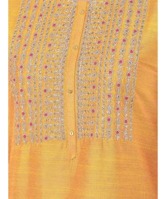 Yellow Embroidered Straight Kurta 6
