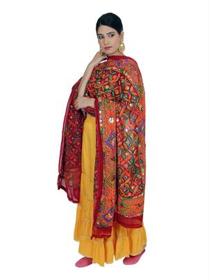 Printed Cotton Rajasthani phulkariDupatta 2
