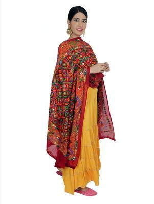 Printed Cotton Rajasthani phulkariDupatta 3