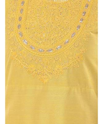 Yellow Embroidered Straight Kurta 6