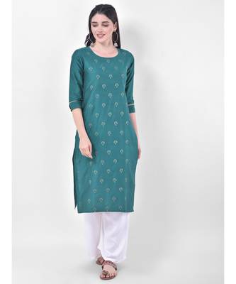 Green Embroidered Straight Kurta 1