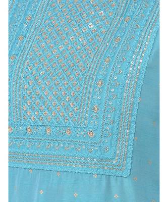 Light Blue Embroidered Straight Kurta 6