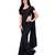 Black woven net saree with blouse