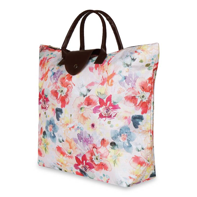 NFI essentials Handy Fold Up Shopping Bag Foldable Shopping Handbag Travel Bag Women Shoulder Waterproof Bag (Pack of 2)