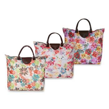 NFI essentials Handy Fold Up Shopping Bag Foldable Shopping Handbag Travel Bag Women Shoulder Waterproof Bag (Pack of 3) 1